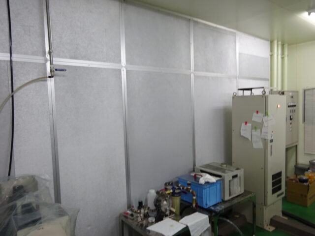 DIYで工場の防音壁施工