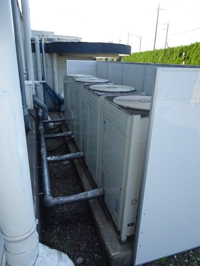 工場室外機に防音パネル設置工事～防音対策前確認事項～