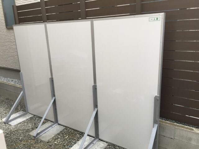 室外機・エコキュート用防音壁~「一人静タイプL」使用し低周波をブロック