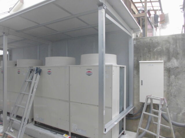 保育園の室外機騒音問題を防音壁にて解決＠東京