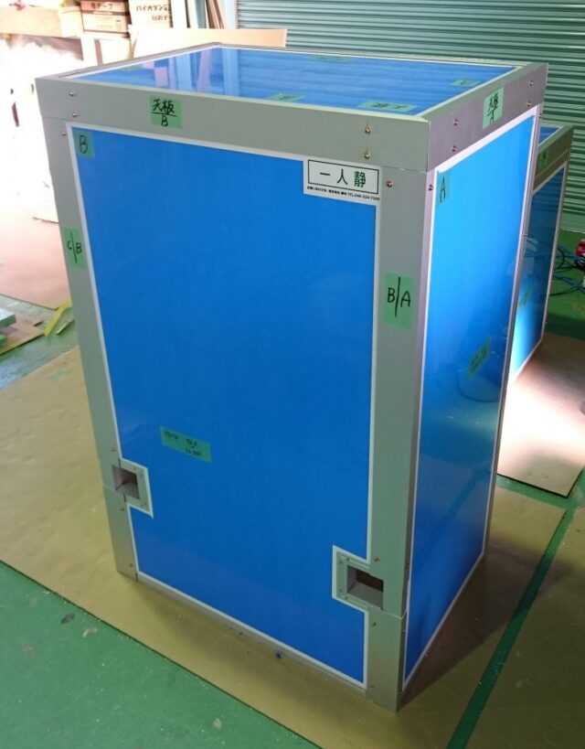 工場内のコンプレッサーの騒音対策～オプション付きの防音BOXを製作