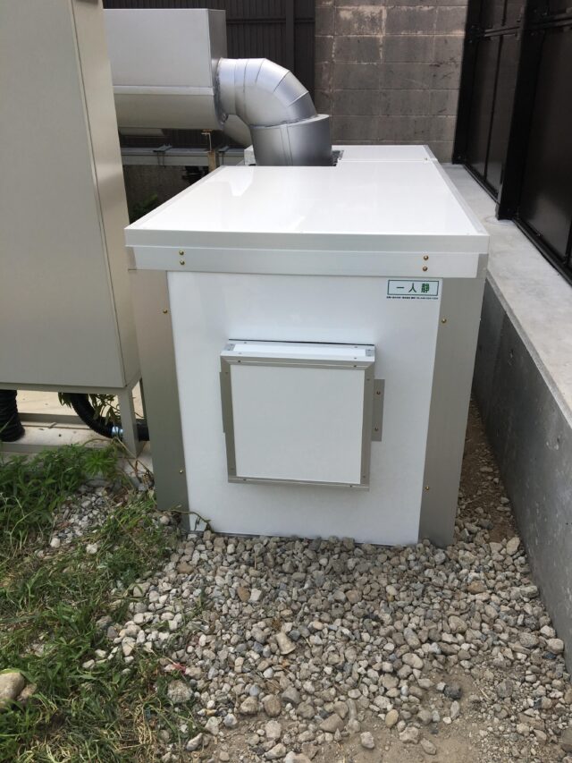 工場内ブロアの騒音対策～近隣の方への騒音対策用に低周波向け防音BOXを設置