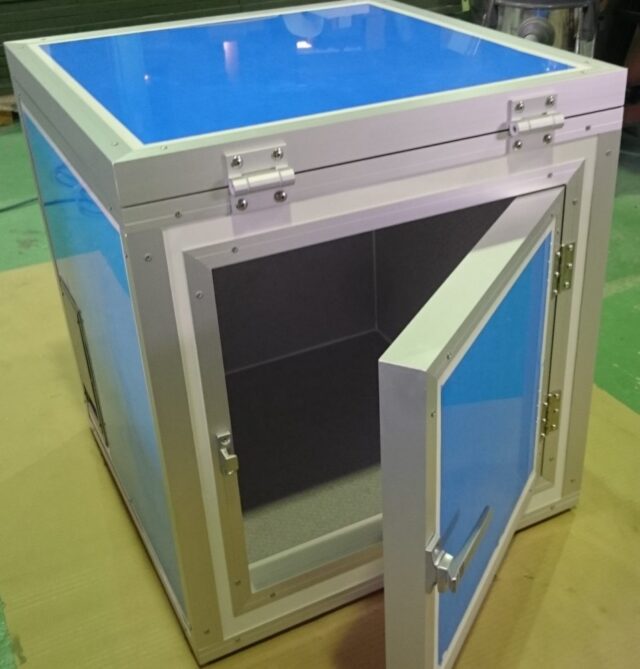 小型ポンプ用防音ボックス～90dBの音を64dBまで低減