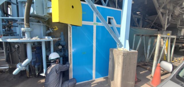 ブロワーの騒音対策～「一人静タイプA」を使用した防音壁を2時間で設置