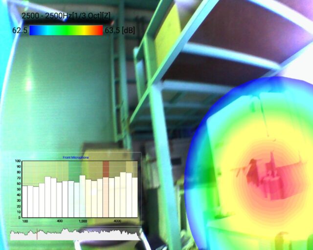 騒音源可視化カメラを導入～騒音源や反響音をビジュアル化