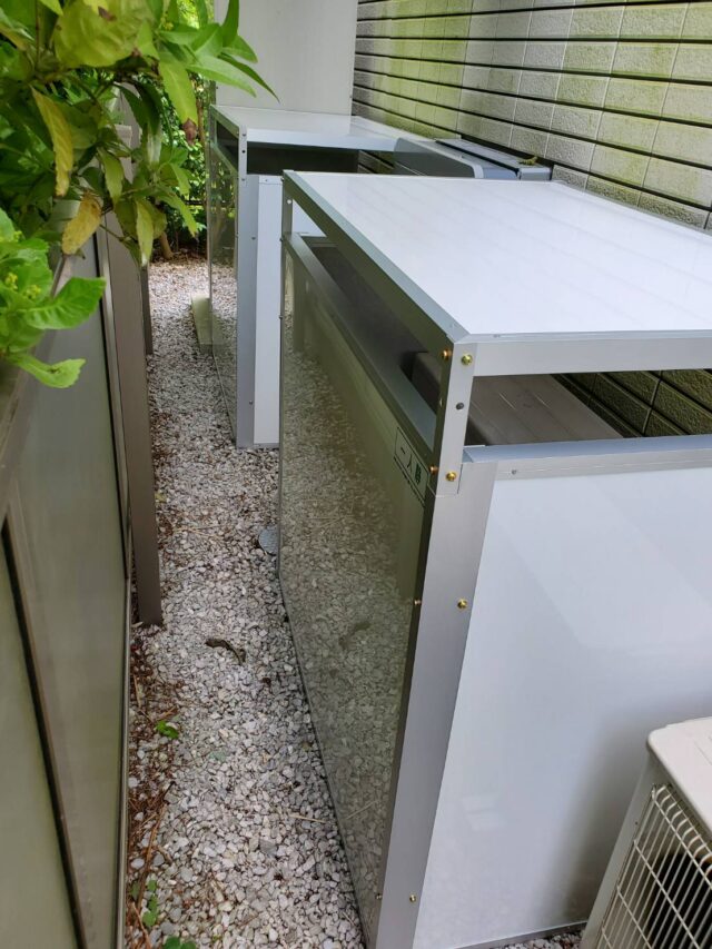 室外機の騒音対策には低周波対応の吸遮音パネル『一人静タイプL』が最適です