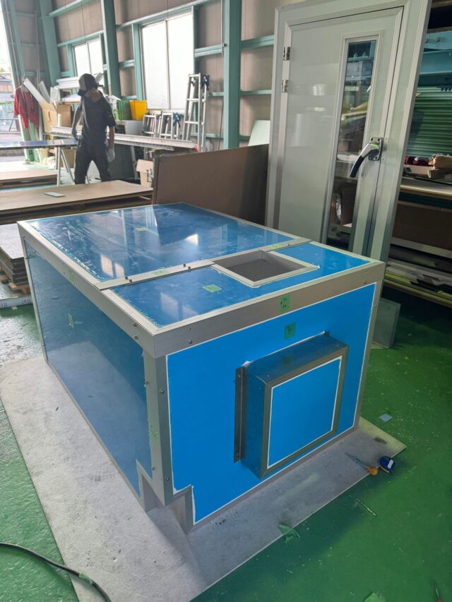 屋外ポンプの騒音対策～「一人静タイプA」を使用した床なし5面体の防音ボックスを製作