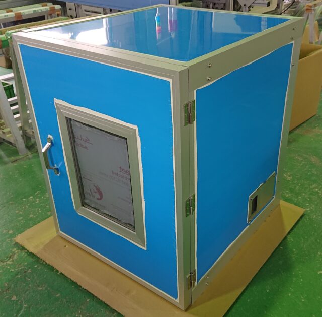 研究機関の摩擦・摩耗試験装置用の騒音対策～「一人静タイプL薄型」を使った防音ボックスを製作