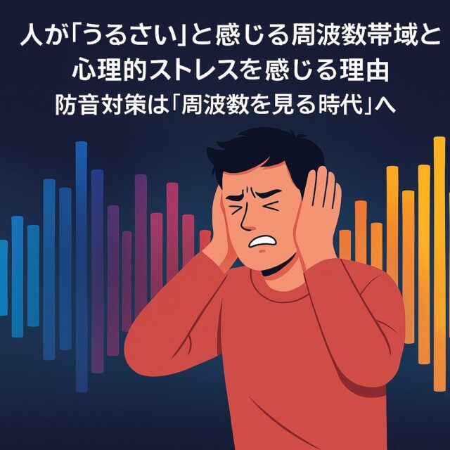 人が「うるさい」と感じる周波数帯域と心理的ストレスを感じる理由～防音対策は「周波数を見る時代」へ
