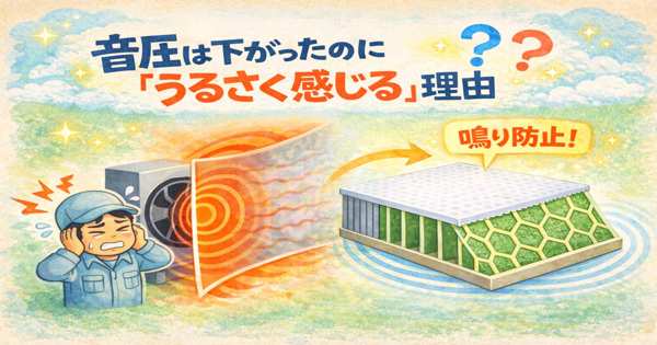 音圧は下がったのに「うるさく感じる」～数値と体感のズレの解消には「一人静パネル」が有効