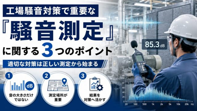 工場騒音対策で重要な「騒音測定」に関する3つのポイント〜適切な対策は正しい測定から始まる〜
