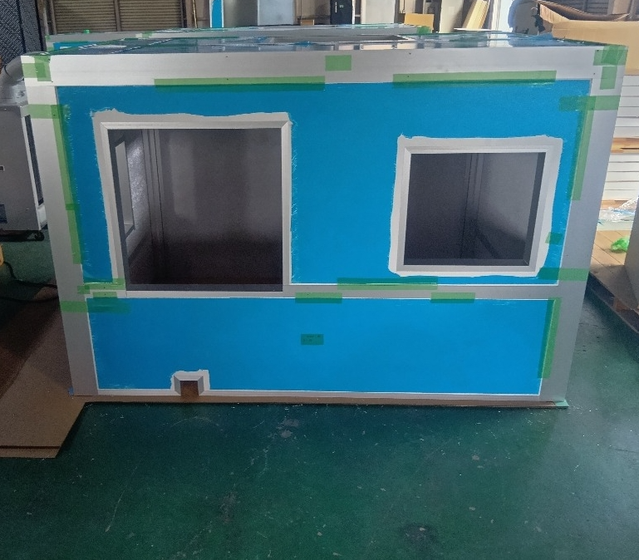 新設脱臭ファンの騒音対策＠千葉県｜防音カバー3台を製作し出荷前検査で約20dB低減